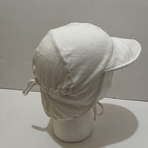 Royalu Sun Hat with Ear Flaps White Cinch Adjustable One Size Adult - Picture 6 of 10